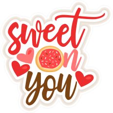 Sweet on You Title with Sugar Cookie Hearts Valentine’s Day