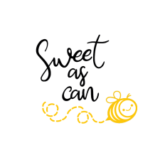  Sweet as Can Bee Baby Word Art