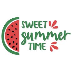 Sweet Summer Time with Watermelon Slice