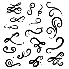 Various swirls and flourishes bundle SVG, card making, scrapbooking, journaling, decorative flourishes; beautiful swirls