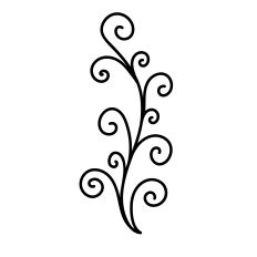 Hand-Drawn Swirly Fern Branch SVG – Whimsical Floral Filler for Silhouette DIY Crafts