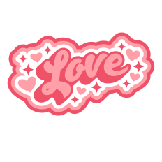 Love Retro Shadow for Cardstock