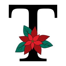 T Poinsettia Monogram