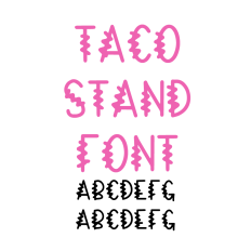 Taco Stand Font, Sans Serif Font, Fun Font, Decorative Font
