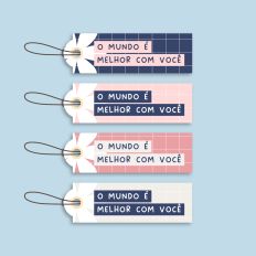 Mother's Day Tag - O mundo é melhor com você | Português