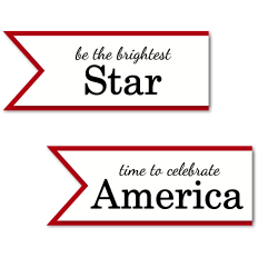 Tag Banner Pair America Star