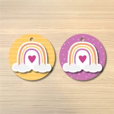 Rectangular tag Rainbow