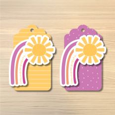 Rectangular tag Rainbow