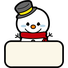 snowman cute tag