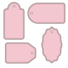 4 TAGS VERSION 1 2 LAYERS FOR GIFTS, BAGS, PRODUCTS, DÉCOR - RABEA