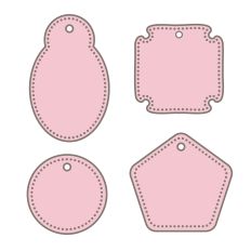 4 TAGS WITH PENTAGON 2 LAYERS FOR GIFTS, BAGS, PRODUCTS, DÉCOR