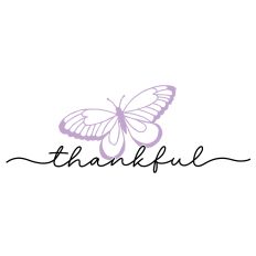 Thankful Butterfly Word