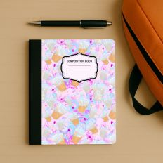 Take out marbled composition front cover printable