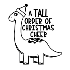 Dinosaur in a Santa Hat, Christmas Dinosaur