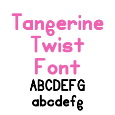 Tangerine Twist Font, Sans Serif Font, Handwritten Font