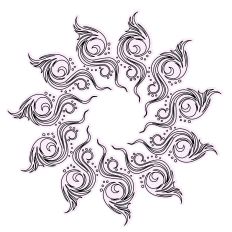 Tattoo Round Frame Mandala 2