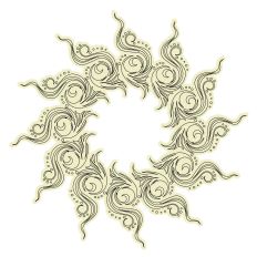Tattoo Round Frame Mandala Sketch