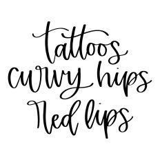 Tattoos Curvy Hips Red Lips