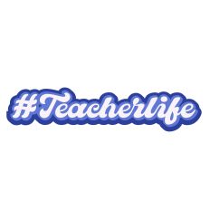 #Teacherlife Retro Style Layered Design