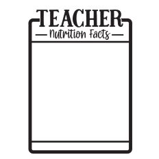 Teacher Nutrition Facts