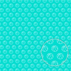 Teal Basketball Background Pattern