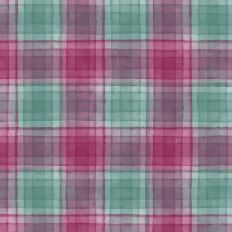 Teal and mauve plaid watercolor pattern