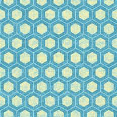 teal and yellow honeycomb pattern 2