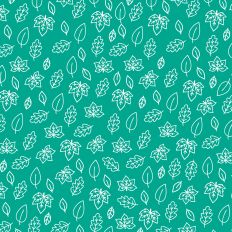 Teal Fall Leaves