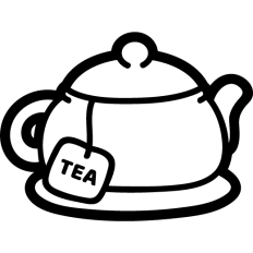 simple teapot lineart