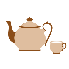 English Tea Pot and cup SVG cut file