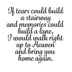 if tears could build a stairway in memory svg