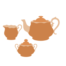 Tea Party Set of Layered SVG cut file