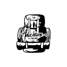 adventure is calling bag illustration