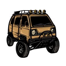 Suzuki carry 1980s omni 4x4 off road xtream Silhouette