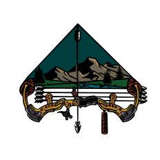 adventure hunter arrow illustration in Silhouette t-shirt