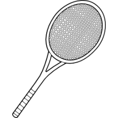 Tennis Racket Outline