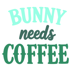 Bunny Needs Coffee Silhouette
