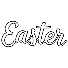 Easter Cursive Title Outline