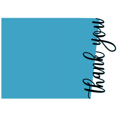 Thank You A7 Card SVG | Simple Cutout Design