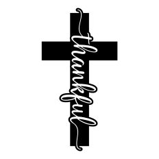 Thankful Cross SVG Cut File