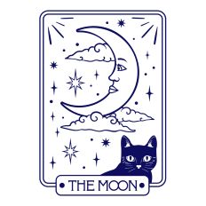 The Moon Tarot Card SVG