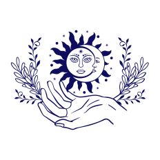 Mystical Sun and Moon SVG Cut File