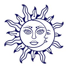 Mystical Sun and Moon SVG Cut File