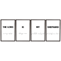 The Lord is My Shepherd - Psalm 23 Christian Wall Art | Scripture Printable