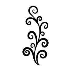 Swirly Fern SVG with Thick Leaves – Hand-Drawn Botanical Cut File for Silhouette Studio
