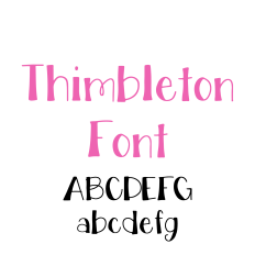 Thimbleton Font, Cute Handwritten Font