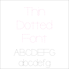 Thin Dotted Font for Sketching