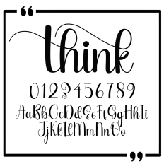 Think Handwritten Font