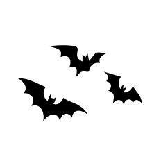 Three Flying Bats Halloween