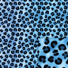 Blue Leopard Print Background
